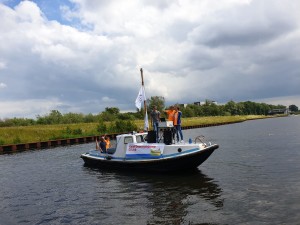Wij verzorgden muziek vanaf het water bij de Marathon van Amersfoort