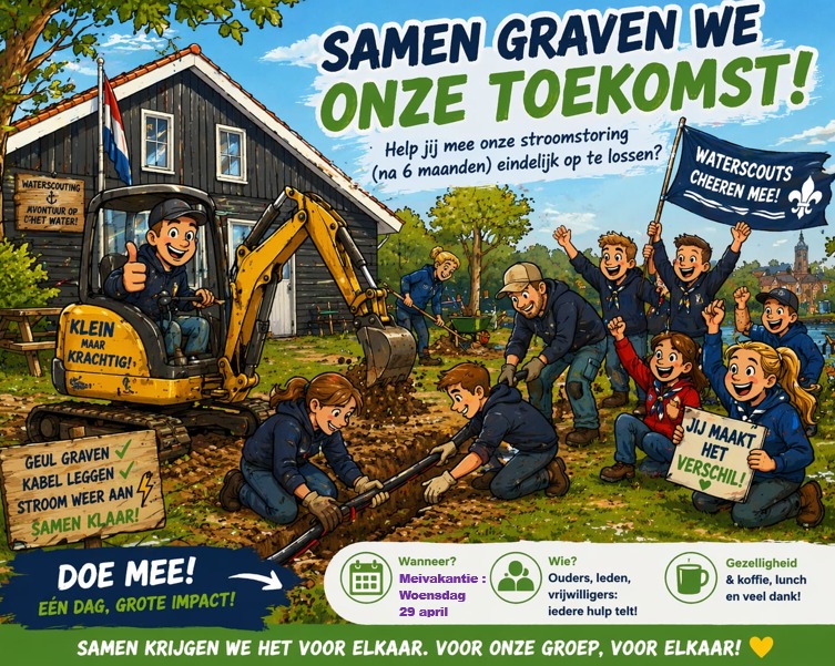 Help ons mee! Op woensdag 29 april, in de meivakantie.